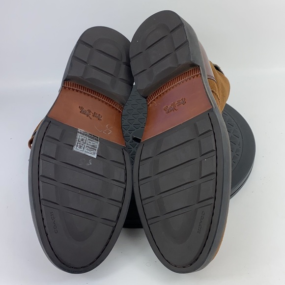 Coach Bleecker Cap Toe Boots Toffee Brown Suede G1547 Men's Size 7.5 - Picture 10 of 12